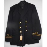 British Navy dress uniform black jacket with crowned CC buttons