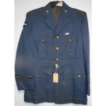 British Royal Air Force dress uniform jacket with Austin Reed of London interior pocket label "2/