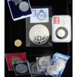 United Kingdom. Ten pence 'Datestamp' coin. 2018. Silver Proof. Gibraltar. One crown 'Datestamp'