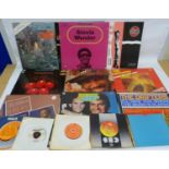 Collection of LPs and singles to include Womack & Womack, King Curtis, Santana and singles by Dave