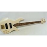 Yamaha electric Bass guitar, BBG4SII, cream finish with soft carry case