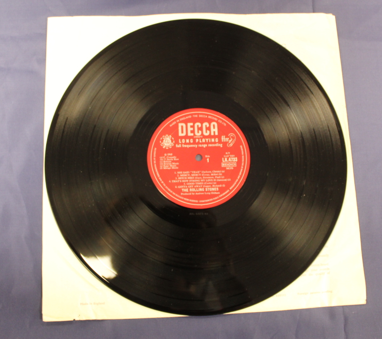 The Rolling Stones, Out Of Our Heads (UK original mono on Decca). Vinyl mostly Ex. Matrix: Side 1, - Image 2 of 2