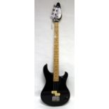 Japanese VOX standard bass electric guitar, black finish, serial number 1070318, in fitted hard case