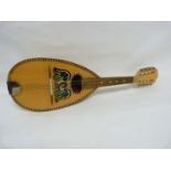 Modern Greek mandolin with bowl back, in soft carry case