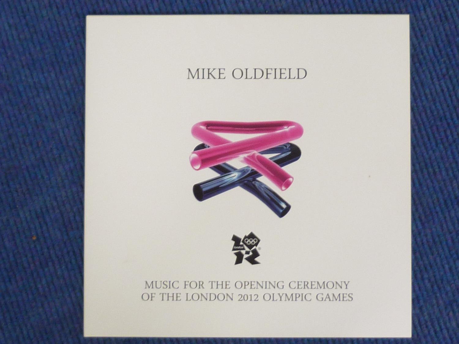 Mike Oldfield LP, London 2012 Olympic Games. Limited edition 482 of 500. Pink and blue vinyl.