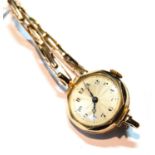 Lady's 9ct gold watch, 1930, Vertex, expanding bracelet, 7.7g nett.