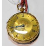 Lever watch, unsigned, no. 5699, similar dial and case to the preceding, 18ct gold, 1870, 42mm,