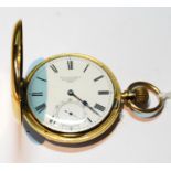 Keyless lever watch by William Bent, London, no. 16680, compensated balance in 18ct gold hunter