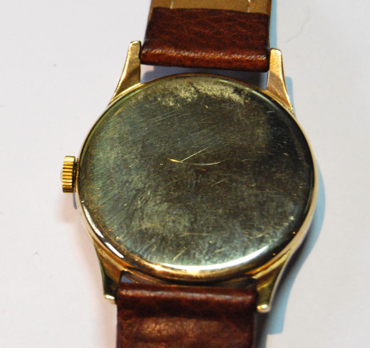 Gent's Omega watch, model 265, no. 11770004, with silvered dial in 9ct gold case, snap back, 1975. - Image 3 of 5