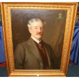 ROBERT HOPE RSA SSA (1869-1936) Three quarter length portrait of Mr Green of Gracemount Signed, oil,