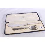 Pair of George V silver fish servers by Mappin and Webb, Sheffield 1924, 248g gross in fitted case