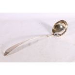 George III silver soup ladle by William & Patrick Cunningham, Edinburgh 1801, 35cm long, 175g