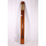 Gardner and Son of Glasgow crossbanded mahogany stick barometer, 98cm tall