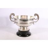 Edwardian Art Nouveau period silver twin-handled trophy engraved "Caithness County Music Festival