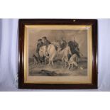 After Sir Edwin Landseer, The Stalkers Return, steel engraving, framed