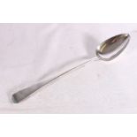 Georgian silver serving or basting gravy spoon of oar pattern by Thomas Wallis II, London 1805, 29cm