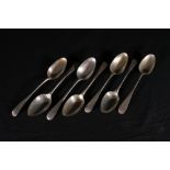 Set of seven silver table spoons by James Gilliland (also known as James Gilsland or James