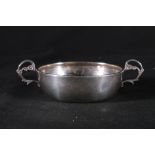 George V silver twin handled quaich or tastevin by E J Gallichan & Co Ltd (St Helier, Jersey),