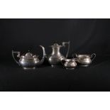 Elizabeth II silver four piece tea set by Viner's Ltd (Emile Viner), Sheffield 1959, 1960g