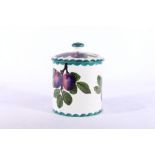 Wemyss Ware pottery biscuit box and cover decorated with plum pattern, impressed "Wemyss Ware R,H&