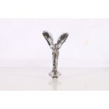 20th century chromed Spirit of Ecstasy car mascot, 12cm tall