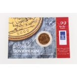 The Royal Mint UNITED KINGDOM Elizabeth II gold bullion sovereign 2000 in carded sleeve, limited