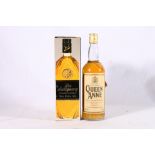 QUEEN ANNE blended Scotch whisky by Hill Thomson and Co Ltd 40% abv 75cl and THE ANTIQUARY de luxe