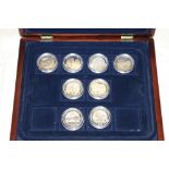 London Mint Office Incorporated By Royal Charter silver proof coins, twenty crown size coins dated