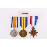 WWI trio of 5334 Private Herbert Barnes of Scots Guards including war medal, victory medal and