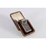 Military style purse watch by Vertex in Art Deco style silver case, the face in the military style