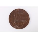 WWI death plaque or dead man's penny for Francis Cox