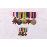 WWI and WWII medal group of Captain C R W Attenborough of the Second London Regiment including WWI