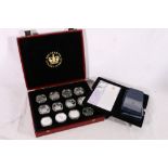 The Royal Mint The Queen's Golden Jubilee 2002 twelve coin set, each coin of crown size struck in