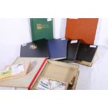 Stamp collection including an album of GB 1d penny red plates, a group of around 50 RAF covers, a
