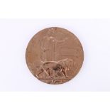 WWI death plaque or dead man's penny for William Rose