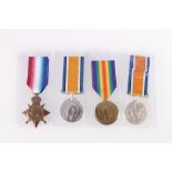 WWI trio of 1070 Private C Sandison of the Royal Scots including war medal, victory medal and 1914-