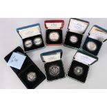 The Royal Mint UNITED KINGDOM Elizabeth II silver proof coins including £5 crowns 1981 (Royal