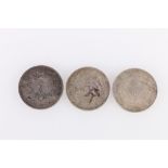 CHINA Empire Ch'ing Dynasty Manchu 1644-1911 silver dollar (ND 1911) Y#31 and two REPUBLIC OF