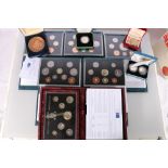 The Royal Mint UNITED KINGDOM Elizabeth II silver proof Anniversary Collection seven-coin set
