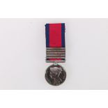 Victorian Military General Service medal with five clasps including Toulouse, Orthes, Nive,