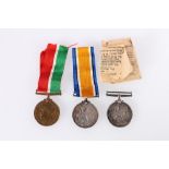 WWI war medal a mercantile marine war medal (BENJAMIN BROWN) and a WWI war medal (CMT-121 PTE A S