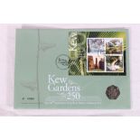 The Royal Mint and The Royal Mail Philatelic Numismatic coin cover 19th May 2009 with Kew Gardens
