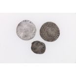 ENGLAND Elizabeth I (1558-1603) hammered silver sixpence 1562 mm crown, another 1593 and a Edward