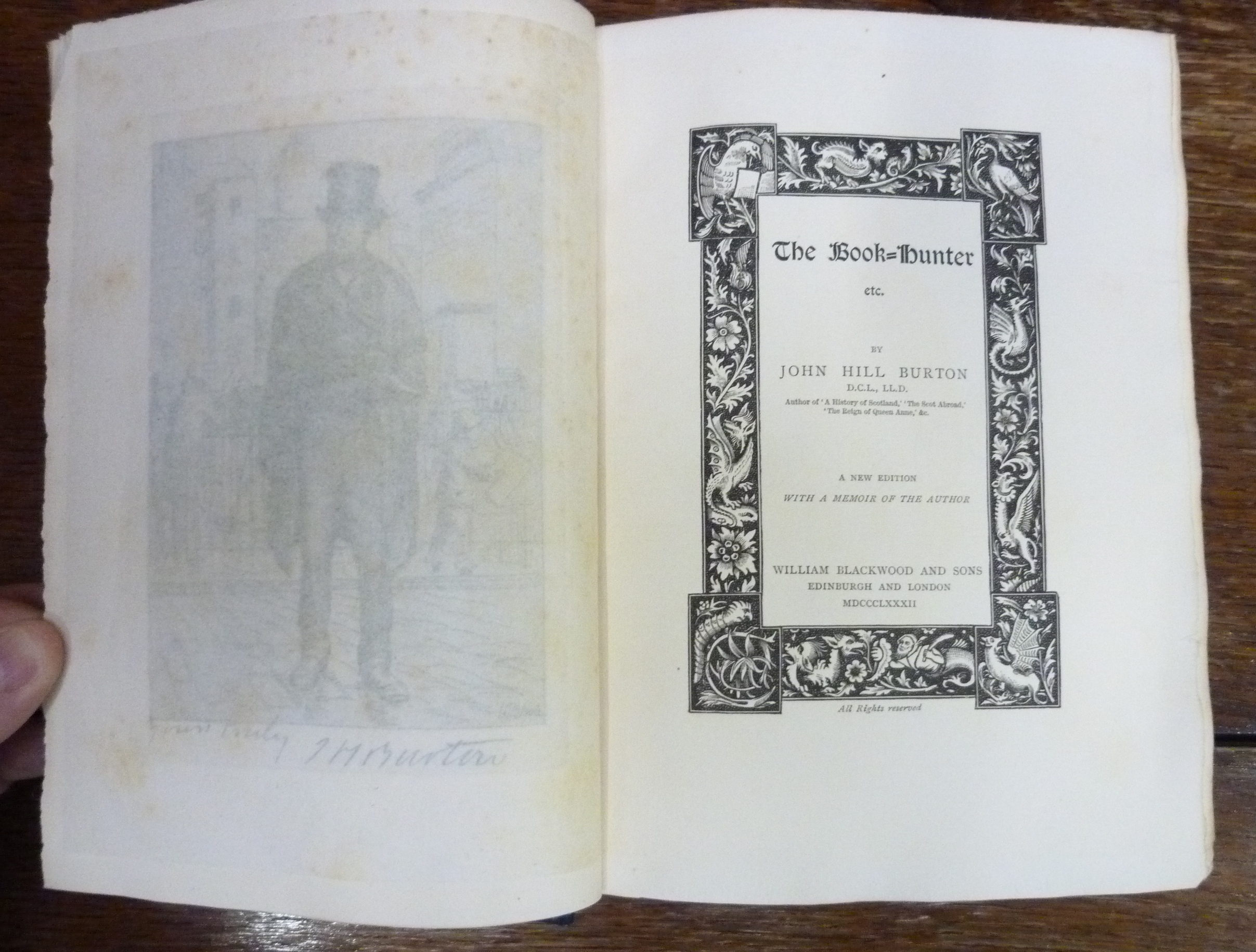 HILL BURTON J.  The Book-Hunter. Ltd. ed. 653/1000. Illus. Orig. dark cloth gilt, tending to - Image 2 of 3