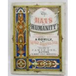 SALA GEORGE AUGUSTUS.  The Hats of Humanity. Col. plates. Small format. Orig. illuminated card