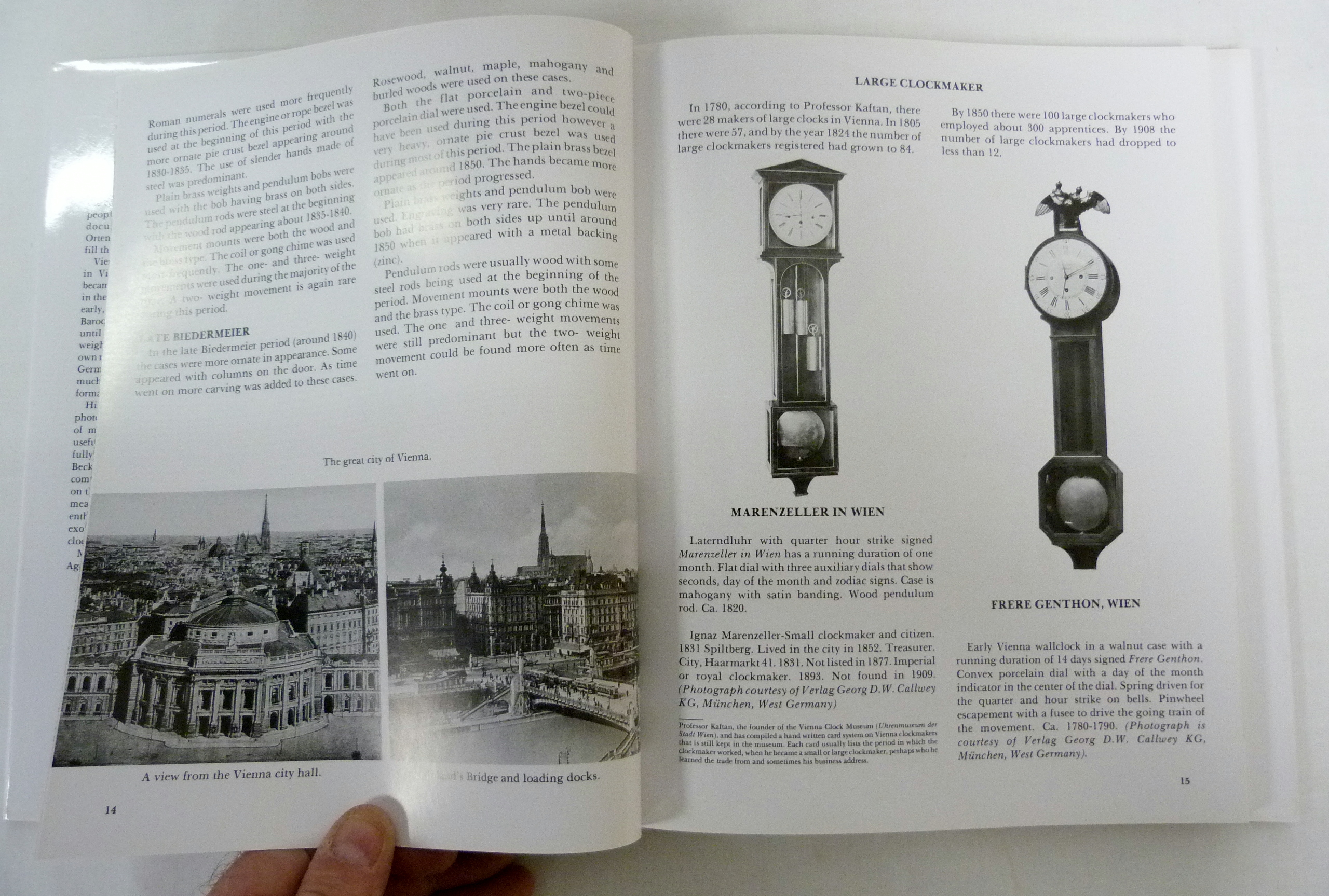 ORTENBURGER RICK.  Vienna Regulators & Factory Clocks. Illus. Quarto. Orig. cloth in d.w. 1990. - Image 5 of 5