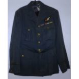 Royal Air Force dress uniform jacket having Burberrys label and interior pocket label penned "P/O AE