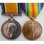 WW I pair. British War Medal and Victory Medal; to 84868 Gnr. A. Cooper. R.A.