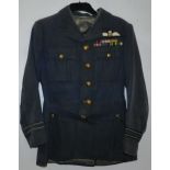 Royal Air Force dress uniform blue jacket with interior pocket label Frank Price of Eastbourne,