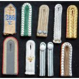 Collection of 10 various German WW II epaulettes.